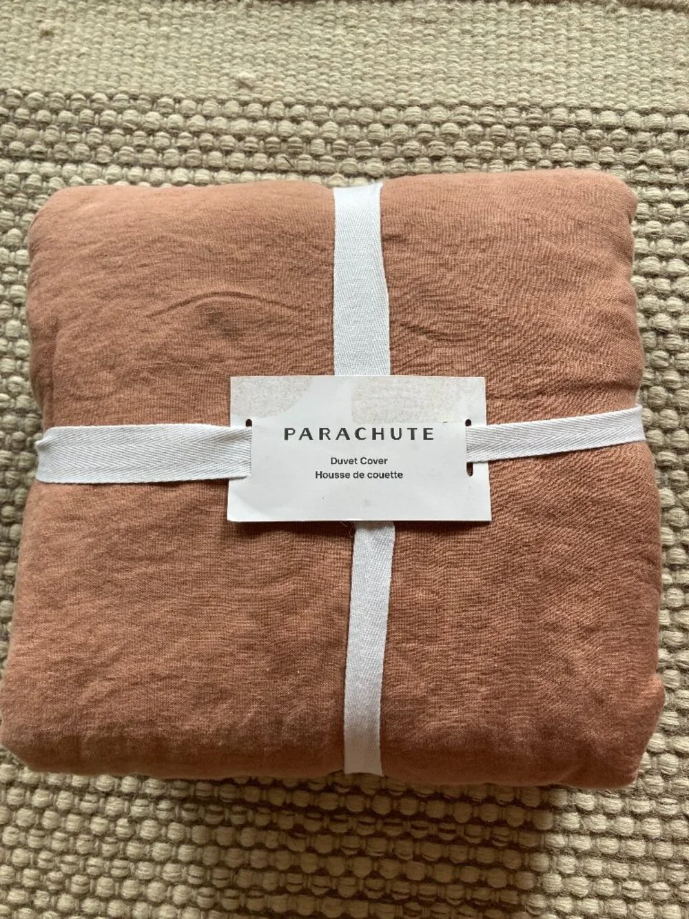NWT- Parachute Linen Duvet Cover - King Size- Color: Clay